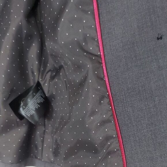 H&M Gray Blazer Classic Tailored Suit Jacket - Picture 9 of 10
